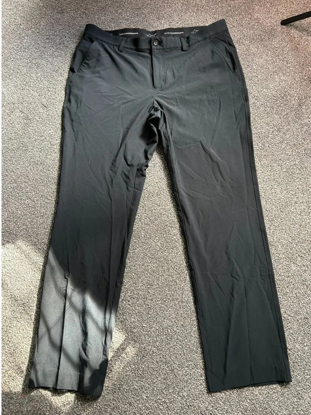 Greg Norman ML75 Microlux Pants 36x32 Black Golf Stretch Mens